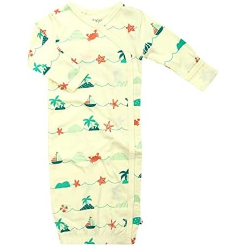 Babysoy Newborn Baby Kimono Wrap Around Snap Sleeper Gown Sack Bundler