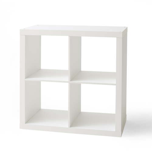 Better Homes & Gardens 4 Cube Storage Organizer, White Texture