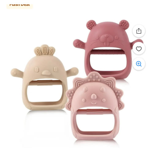 3 Pack Silicone Baby Teether Toys for Infants 3+ Months, BPA Free Anti-Drop Silicone Mitten Teething Toy for Soothing Sore Gums, Baby Chew Toys for Sucking Needs - Walmart.com