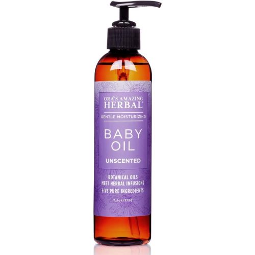 Ora's Amazing Herbal Calendula Baby Oil, Natural Infant Massage, Cradle Cap Scalp and Hair Oil, Organic Jojoba, Baby Acne, Unscented