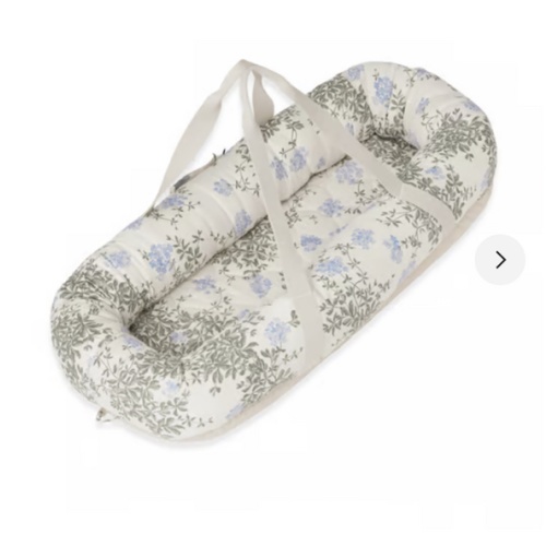 Plumbago satin quilted baby nest, 43x87x16cm