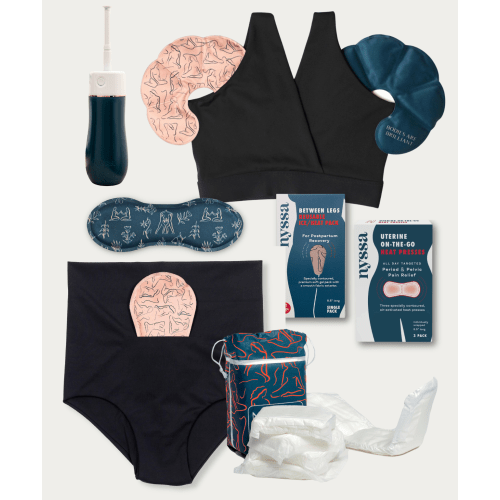 Classic Black Essential Postpartum Kit - Bralette 1X/2X / Underwear 2X/3X