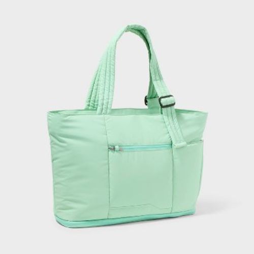 Puffer Expandable Weekender Bag - Open Story™ Sage Green: Travel Softside Carry On