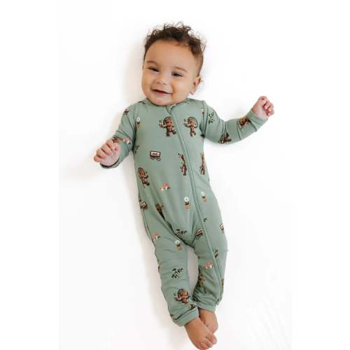 Zippered Romper in Groot