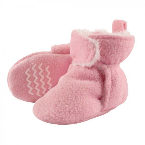 Hudson Baby Infant Girl Cozy Fleece Shearling Booties, 0-6 Months