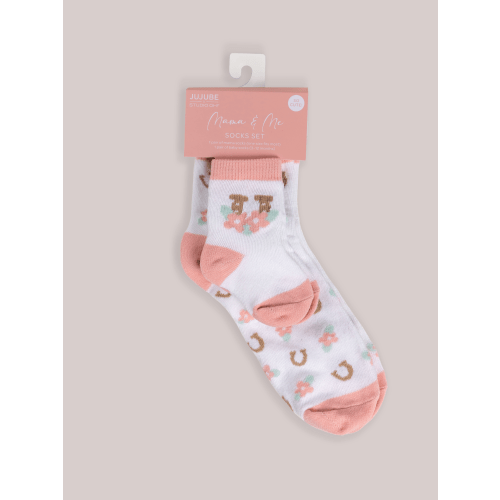 JuJuBe x Studio Oh! Mama & Me Matching Socks Set - Bloomin' Boot