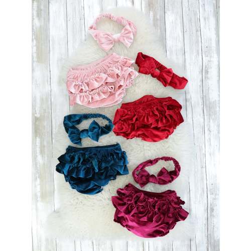 Velvet Bloomers with Headband