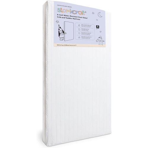 Storkcraft 6-Inch Water-Resistant Grow-with-Me Baby Crib & Toddler Mattress