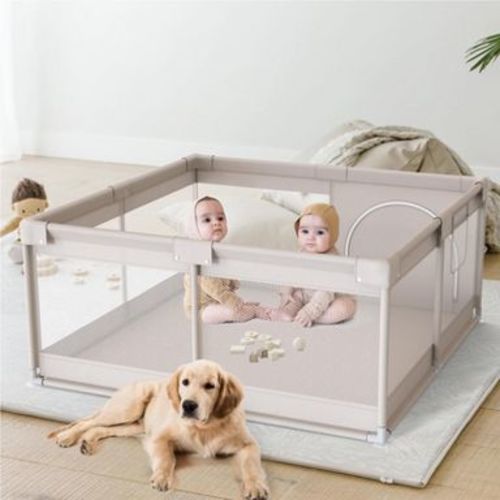 Large Baby Playpen – 47×47in Toddler Play Yard, Indoor Activity Fence for Apartments, Safe & Spacious Play Area
