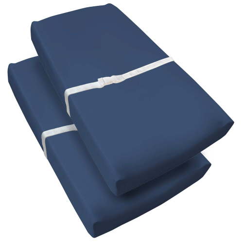 Waterproof Cover, For 32" x 16"/81 x 41 cm Changing Pad, Navy (2-Pack)