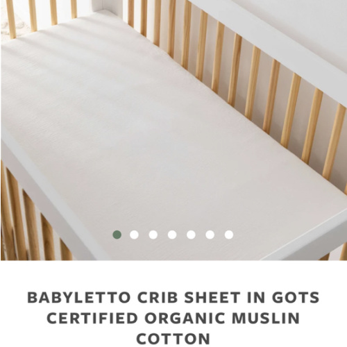 Babyletto Crib Sheet in GOTS Certified Organic Muslin Cotton