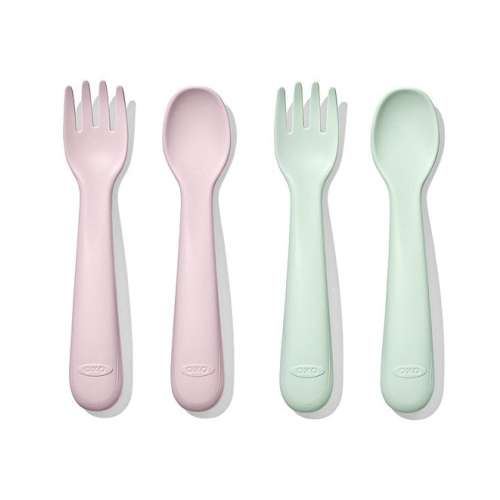 Tot Plastic Fork & Spoon 4-Pack