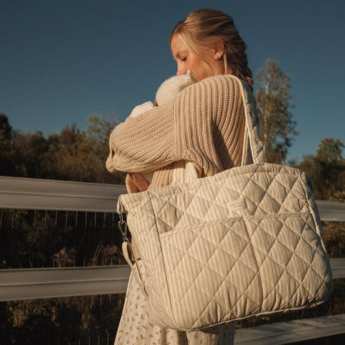 Organic cotton diaper bag - Striped collection – Birch