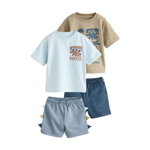 Kids' 4-Pack Dino Graphic T-Shirts & Assorted Shorts