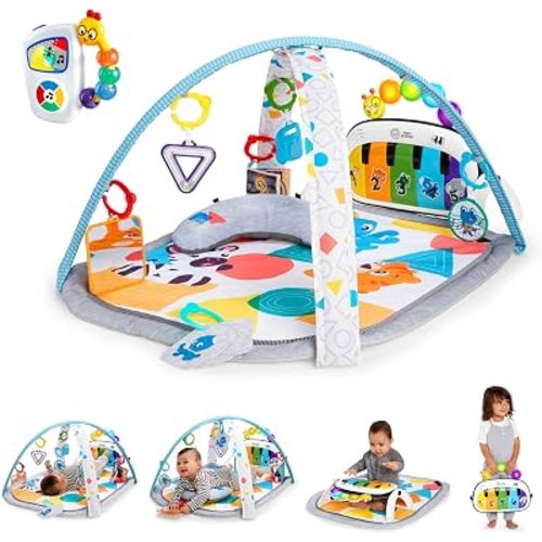 Baby Einstein Kickin Tunes 5-in-1 Bundle, Music & Language Discovery Gym & Take Along Musical Baby Toy, for Ages 0 Months and Up