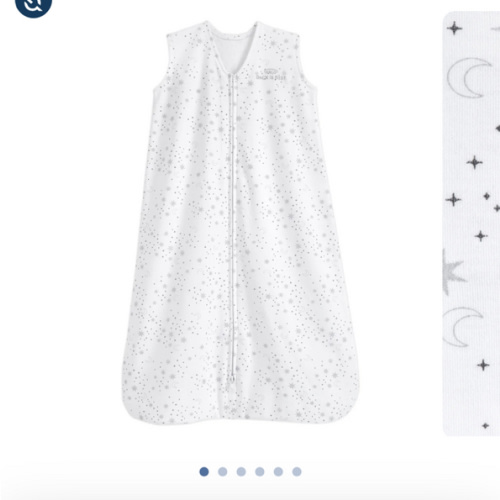 Midnight Moons Gray Cotton Wearable Baby Blanket L | HALO