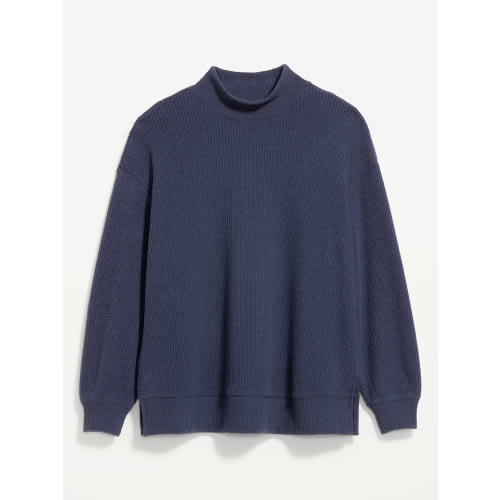 Oversized Mock-Neck Long-Sleeve Top