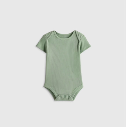 Softest Rib Short Sleeve Bodysuit in Sage Green