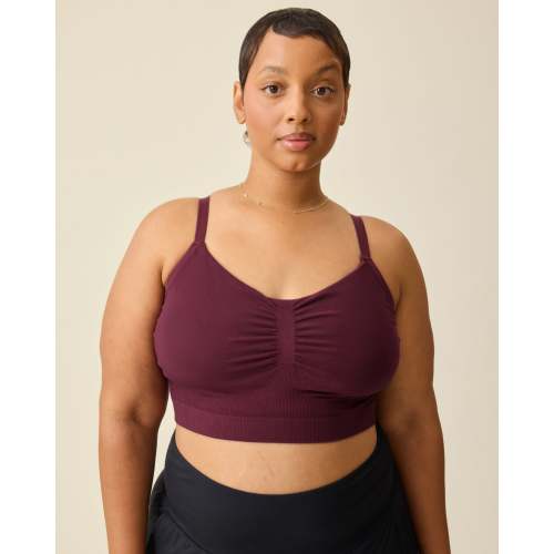 Sublime® Bamboo Hands-Free Pumping Lounge & Sleep Bra | Oatmeal Heather - Kindred Bravely