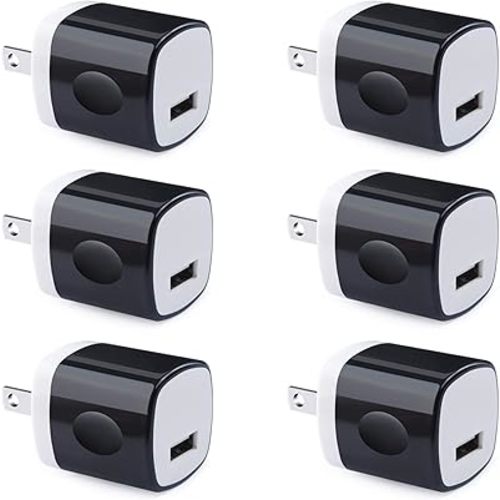 Wall Adapter, USB Wall Charger 6 Pack, UorMe 1A 5V Single Port USB Plug Power Adapter Compatible iPhone 14 Plus 13 12 11 Xs XR X 8, Samsung Galaxy S22 Ultra S22+ S22 A21 S10e S9 Note 20,Google Pixel 6