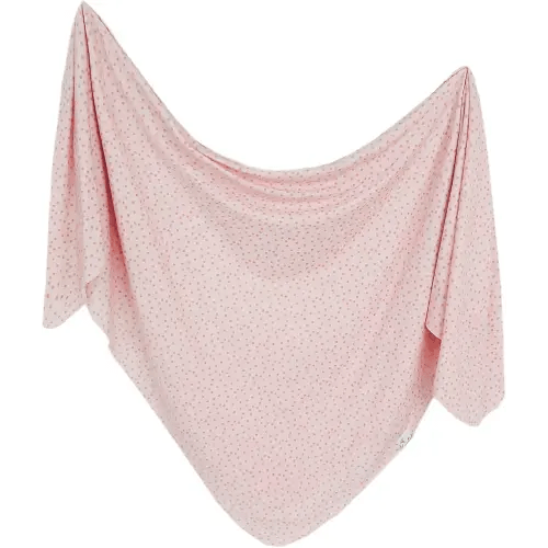 Copper Pearl Baby Swaddle Blanket - Premium Knit Baby Blanket, Large Soft Stretchy Receiving Blankets for Baby Girl, Swaddles for Newborn, Infant, and Toddler (Dottie)