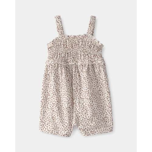 Baby Girl Cheetah Sleeveless Romper - Brown/Ivory | Carter's