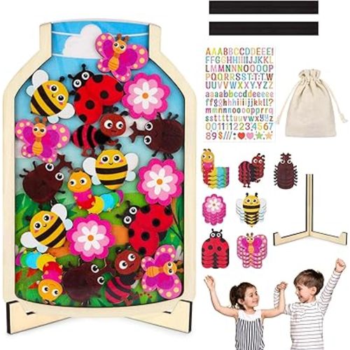 Magnetic Reward Jars for Kids, Personalized Classroom Reward Jar with 28 Pcs Insects Incentive System Potty Training for Boys Girls, Good Behavior Management Tools for Classroom Home