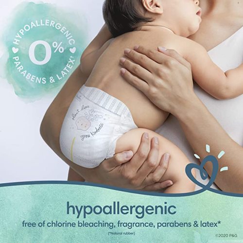 Diapers Size 3, 168 Count - Pampers Pure Protection Disposable Baby Diapers, Hypoallergenic and Unscented Protection, ONE Month Supply - Size 3 (168 Count)