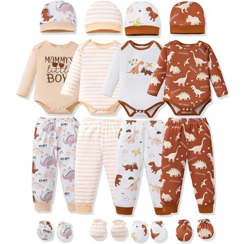 Newborn Baby Boy Girl Clothes Unisex Preemie Infant Must Have Pants Set Outfits 0-18 Months 20 Pcs Essentials Gift