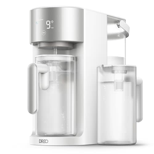DREO Reverse Osmosis Water Filter Countertop, RO Filtration System, 3:1 Pure to Drain, TDS & Filter Life & 2 Autofill Pitchers, Install-Free, Self-Cleaning Water Purifier, RO Water Filter