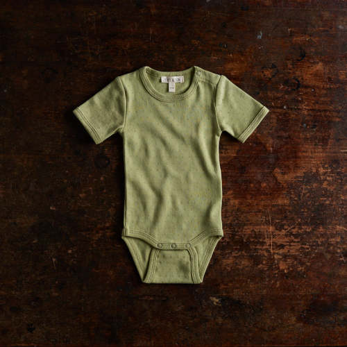 Baby Cotton Pointelle Body in green - sizes 0 months-2 years – MamaOwl