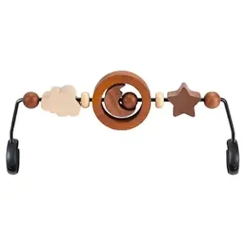 Toy Bar Compatible with Baby Bjorn Bouncer Toy Bar for Baby Bouncer, Durable Wooden Baby Bouncer Toy Bar Attachment, Rotatable Baby Sensory Toy (Natural Wood Colors)