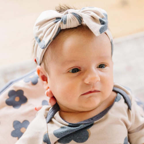 Knit Headband Bow - Gemma In Tan