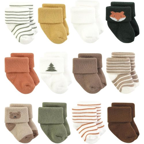 Hudson Baby Basics Unisex Baby Cozy Terry Baby Sock 12-Pack