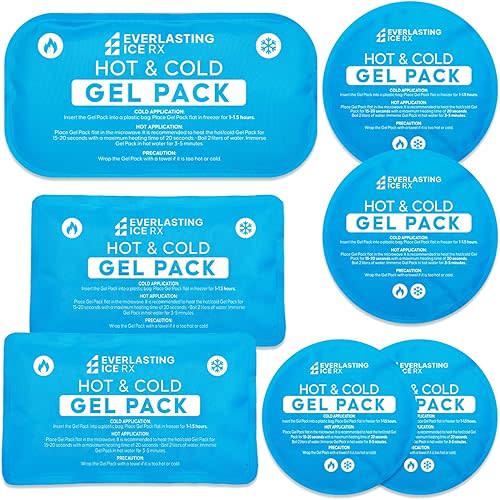 Reusable Hot and Cold Gel Ice Packs for Injuries - 7 Pack Variety Gel Ice Pack Set - Hot and Cold Therapy Solution for Injuries, Cold Packs for Pain Relief - Ice Packs for Injuries Reusable