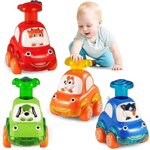 ALASOU Animal Car Toys for 1 2 Year Old Boy|Baby Toys 12-18 Months|1 2 Year Old Boy Birthday Gifts for Infant Kids|Cars for Toddlers 1-3