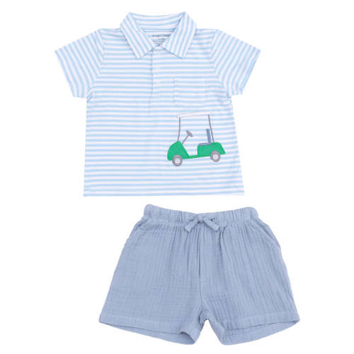 Polo Shirt & Short Set, Golf Applique