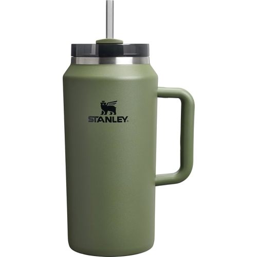STANLEY Quencher H2.0 Tumbler with Handle & Straw 64 oz | Flowstate 3-Position Lid | Large Capacity for Travel & Sports | Insulated Stainless Steel Cup | BPA-Free | Dried Pine
