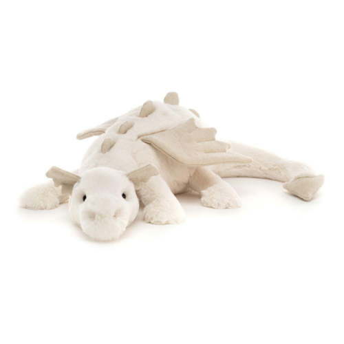 Sky Dragon Plush Toy, Soft Lying Snow Dragon Stuffed Animal, Cute Fantasy Plush Figure, Cozy Decorative Plush for Home, Collectible Gift for Fans & Plush Lovers
