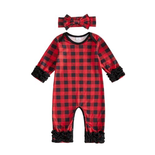 Newborn Baby Girl Clothes Jumpsuit Ruffle Romper Bodysuit Pants Headband One-Piece Coming Home Hospital Outfits