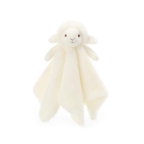 Apricot Lamb Plush White Lamb Sheep Stuffed Animals Security Blanket 14''