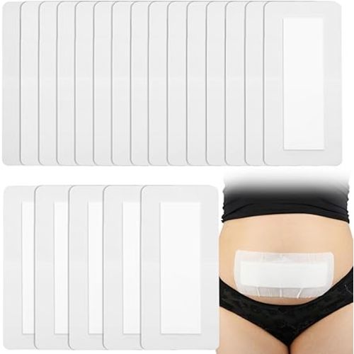 20 Pcs C-Section Incision Adhesive Island Dressing 4"x10" Bandage Breathable Bordered Gauze Pads for Post Abdominal Surgery Hysterectomy Tummy Tuck Recovery Wounds Cover Women Patients