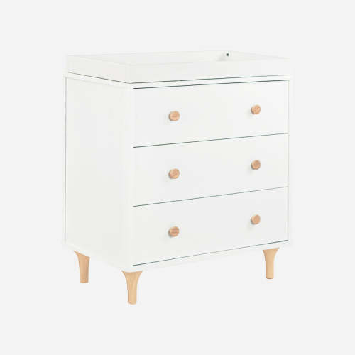 Lolly 3-Drawer Changer Dresser - White / Natural