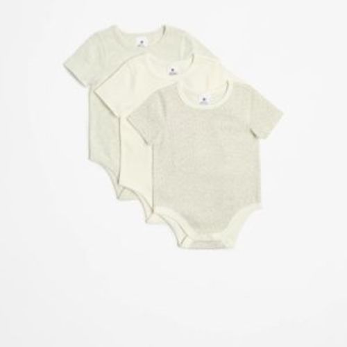 Baby Organic Cotton Print Rib Bodysuit 3 Pack | Target Australia