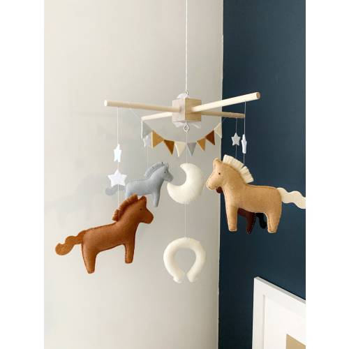 baby mobile, baby crib mobile, horse mobile, western nursery, gender neutral mobile, baby mobile horses, baby Mobile farm, farm nursery deco