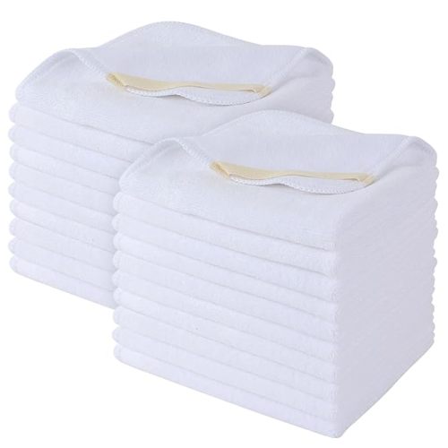 SINLAND Microfiber Facial Cloths Fast Drying Washcloth 12inch x 12inch Absorbent Face Wash Cloth Soft Makeup Remover Cloths