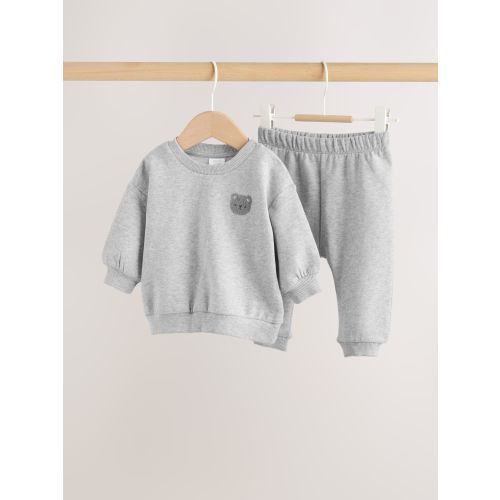 Grey Bear Baby Sweatshirt and Joggers Set, 6-9 M