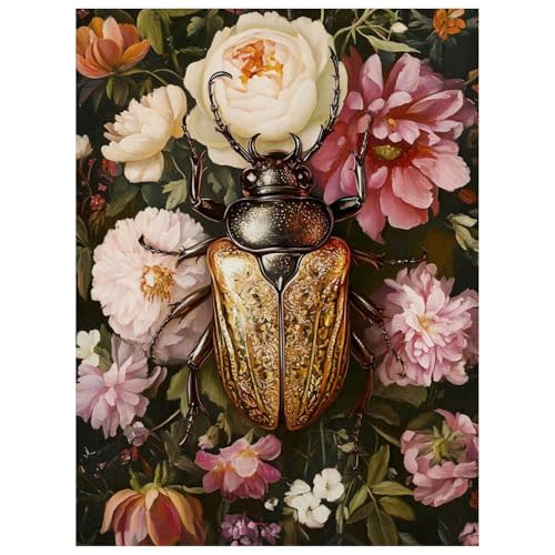 Mandun Paint by Numbers for Adult, Beetle Longicorn Paint by Numbers Kit for Adults Beginners, DIY Acrylic Oil Painting Kits with Brushes for Home Wall Decor 16x20Inch