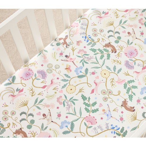 Storybook Friends Organic Crib Fitted Sheet