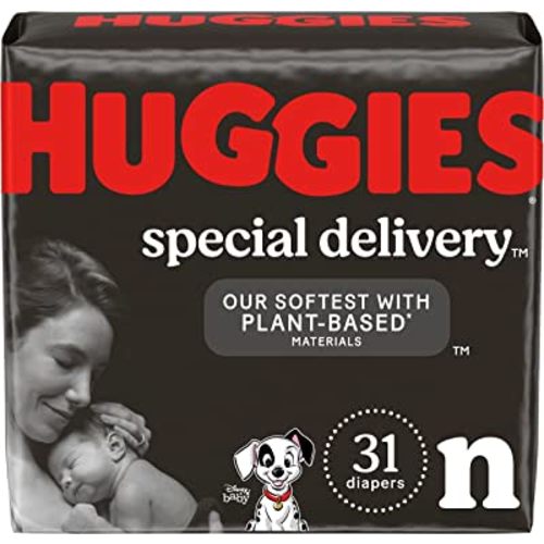 Huggies Special Delivery Hypoallergenic Baby Diapers Size Newborn (up to 10 lbs), 31 Ct, Fragrance Free, Safe for Sensitive Skin